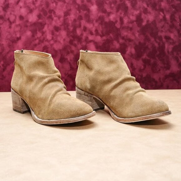 NEW BEEK Made In Mexico Suede Eaglet Mid Shaft women Boots in Chestnut 825 10m5 - Picture 5 of 6